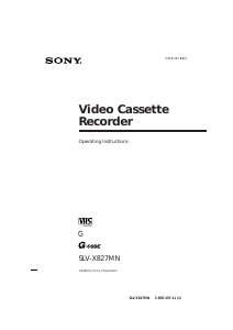 Handleiding Sony SLV-X827MN Videorecorder