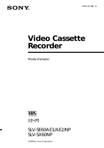 Mode d’emploi Sony SLV-SE60NP Magnétoscope