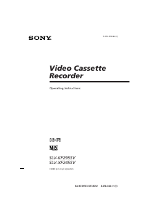 Handleiding Sony SLV-XF245SV Videorecorder