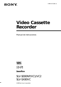 Manual de uso Sony SLV-SX80VC Grabadora de vídeo