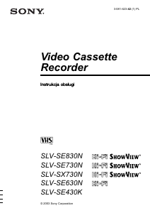 Instrukcja Sony SLV-SX730N Rejestrator wideo