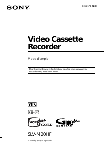 Mode d’emploi Sony SLV-M20HF Magnétoscope