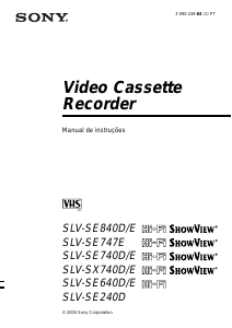 Manual Sony SLV-SX740D Gravador de vídeo