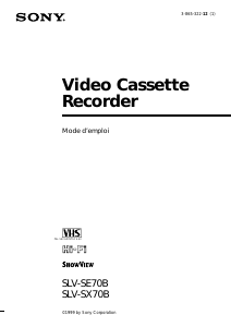 Mode d’emploi Sony SLV-SX70B Magnétoscope