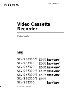 Mode d’emploi Sony SLV-SE630E Magnétoscope