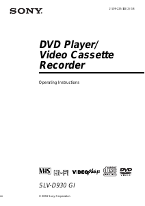 Bruksanvisning Sony SLV-D930GI DVD-Video Kombination
