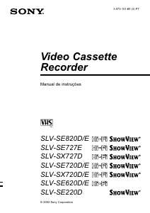 Manual Sony SLV-SE720E Gravador de vídeo