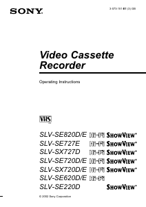 Handleiding Sony SLV-SE727E Videorecorder
