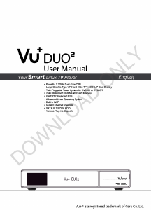 Handleiding Vu+ Duo2 Mediaspeler