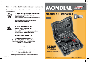 Manual Mondial FI-09M Berbequim de percussão