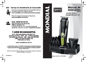 Manual Mondial BG-04 SuperGroom 6 Aparador de cabelo