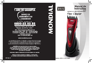 Manual Mondial CR-04 Flex Clipper Aparador de cabelo