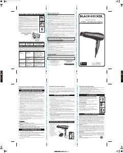 Manual Black and Decker SC900 Secador de cabelo