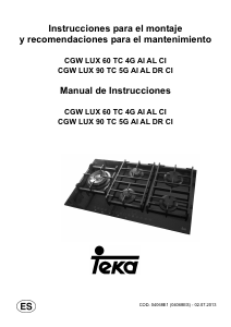 Manual Teka CGW LUX 60 TC 4G AI AL CI Placa
