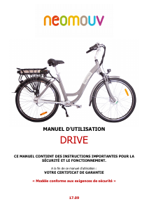 Mode d’emploi Neomouv Drive Vélo électrique