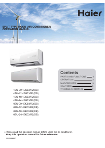 Bruksanvisning Haier HSU-18HEG03/R2(DB) Luftkonditionering