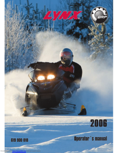 Bruksanvisning Lynx Yeti V-800 (2006) Snöskoter