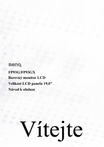 Manuál BenQ FP93G LCD monitor