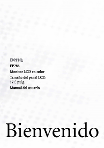 Manual de uso BenQ FP785 Monitor de LCD
