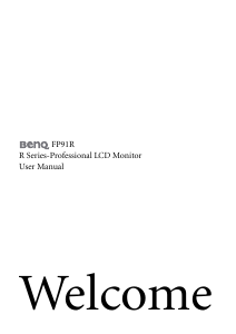 Manual BenQ FP91R LCD Monitor