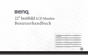 Bedienungsanleitung BenQ T221WA LCD monitor