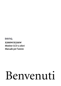 Manuale BenQ X2200W Monitor LCD