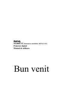Manual BenQ MX880UST Proiector
