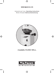 Mode d’emploi La Pavoni Kube Mill Moulin à café