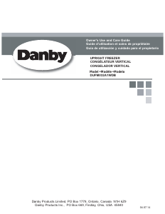 Mode d’emploi Danby DUFM032A1WDB Congélateur