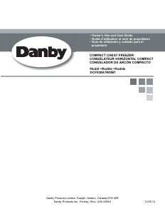 Manual de uso Danby DCF038A1WDB1 Congelador