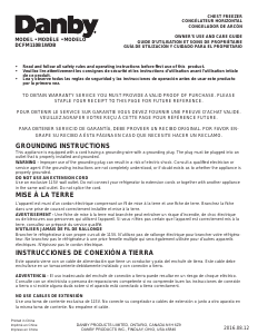 Mode d’emploi Danby DCFM110B1WDB Congélateur