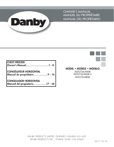 Manual Danby DCF072A3BDB Freezer