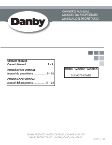 Mode d’emploi Danby DUFM071A2WDB Congélateur