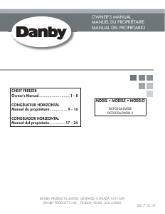 Mode d’emploi Danby DCF055A2WDB-3 Congélateur