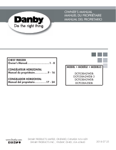 Mode d’emploi Danby DCF038A2WDB-3 Congélateur