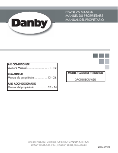 Manual Danby DAC060BGUWDB Air Conditioner