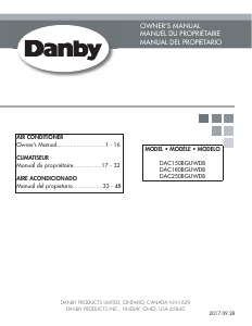 Handleiding Danby DAC250BGUWDB Airconditioner