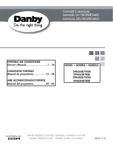 Manual Danby DPA080B7WDB Air Conditioner