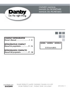 Handleiding Danby DCR044A4BBSL Koelkast