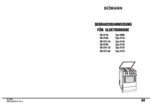Bedienungsanleitung Bomann EH 371 G Herd