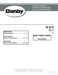 Handleiding Danby DDW2404EBSS Vaatwasser