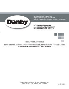 Manual Danby DDR050EAWDB Dehumidifier