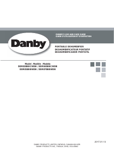 Mode d’emploi Danby DDR070BBWDB Déshumidificateur