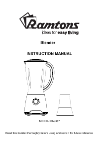Bruksanvisning Ramtons RM/367 Blender
