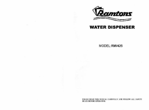 Bruksanvisning Ramtons RM/426 Vattendispenser