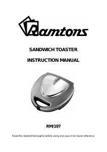 Manual Ramtons RM/197 Contact Grill