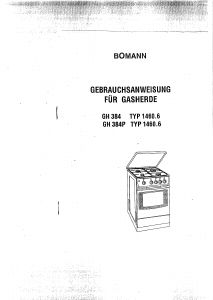 Bedienungsanleitung Bomann GH 384 Herd