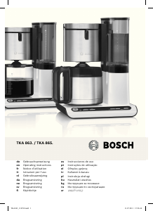 Bedienungsanleitung Bosch TKA8631 Kaffeemaschine