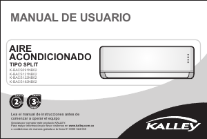Manual de uso Kalley K-BACS091NB02 Aire acondicionado