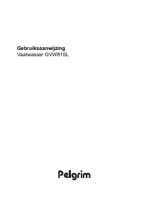 Handleiding Pelgrim GVW810L Vaatwasser
